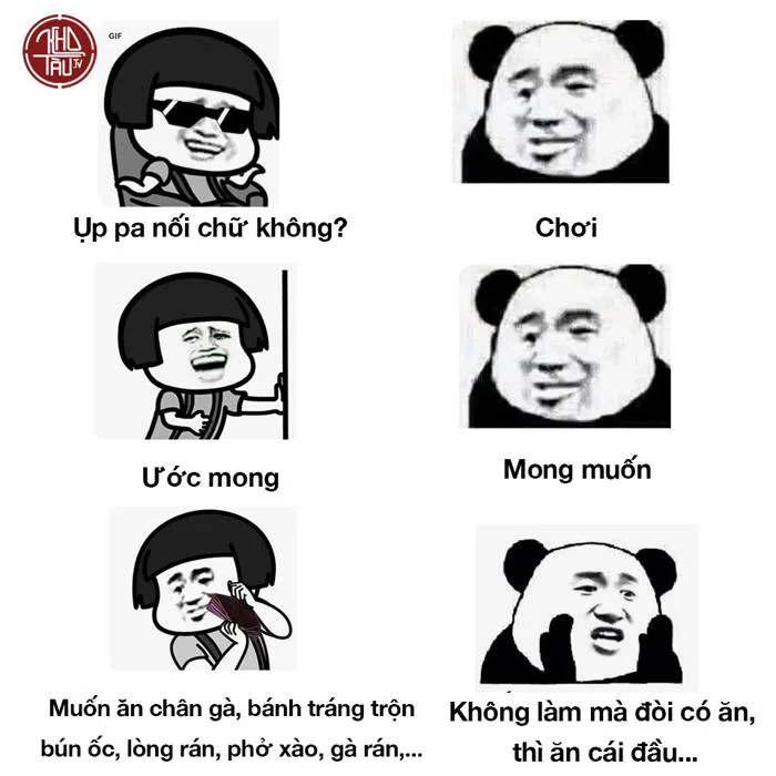Trọn bộ top meme gấu trúc hài hước, lầy lội