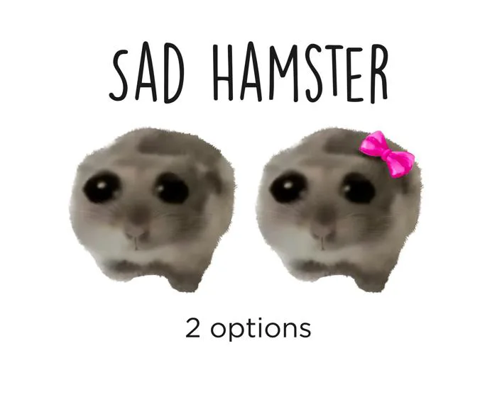 Sad Hamster Meme Images | Watercolor PNG With Transparent Background  (digital Download) - Etsy