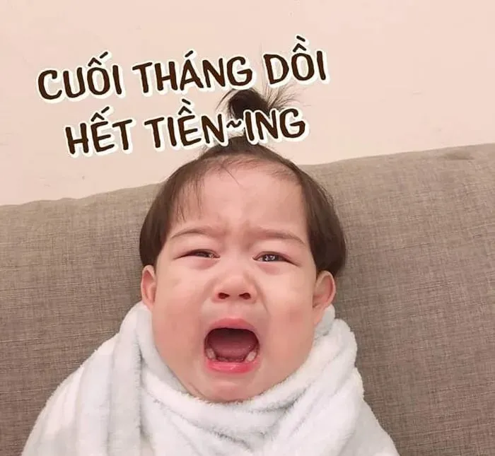 Tuyển tập ảnh meme hết tiền hài hước khiến bạn cười không ngớt
