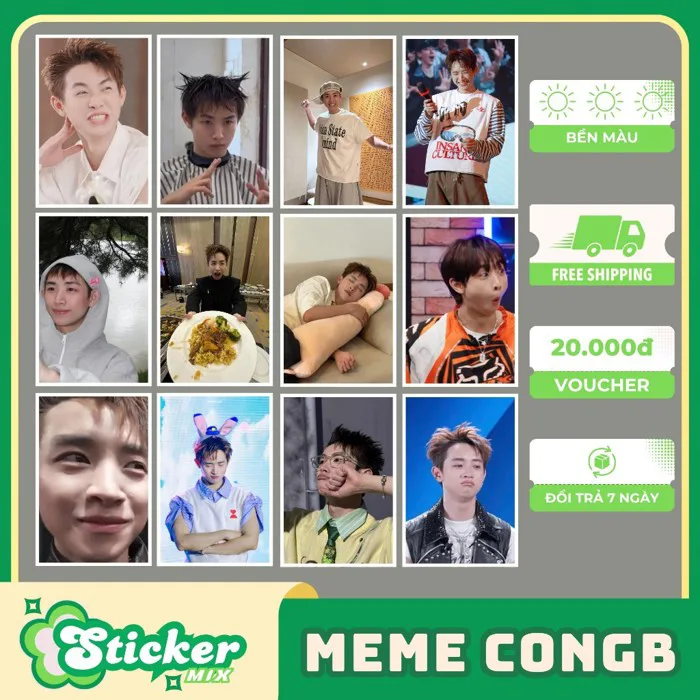 Bộ 70 hình dán MEME CONGB tinh hà say hi chống nước có keo sẵn làm quà tặng  ý nghĩa s550 | Shopee Việt Nam