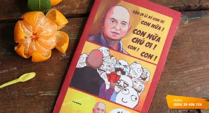 Top 10 mẫu bao lì xì meme hài hước cho Tết thêm vui nhộn