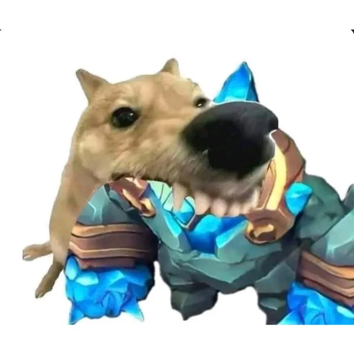 móc khoá Liên Quân Mobile AOV chó gặm bùa xanh meme | Shopee Việt Nam