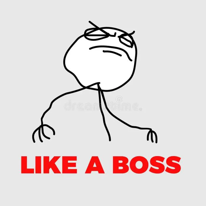 Like a boss meme stock vector. Illustration of happy - 122729147