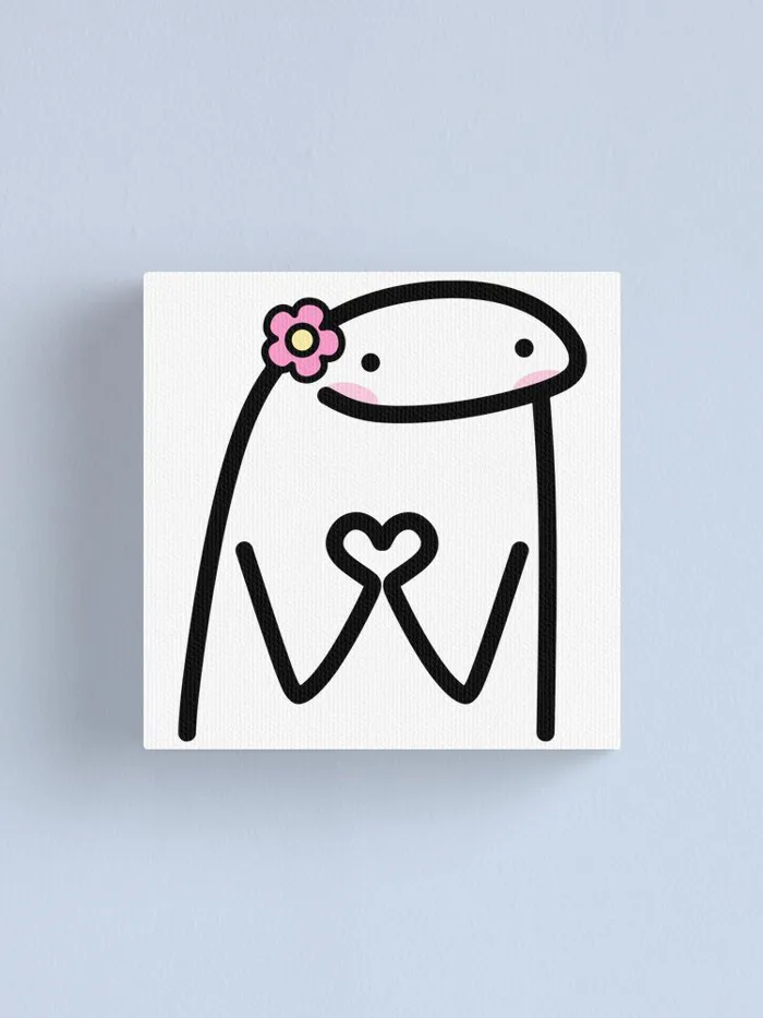 Lienzo for Sale con la obra «Flork Meme Linda Flor» de aqsaakhattak |  Redbubble