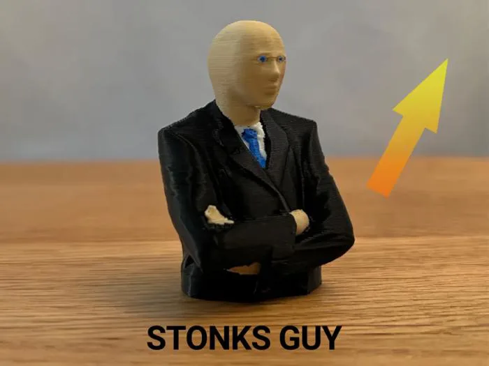 Stonks Guy / Meme Man / Mr. Succ Bust - Free 3D Print Model - MakerWorld
