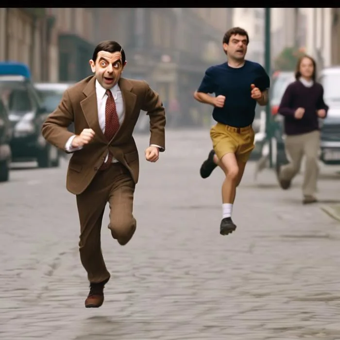 Mr. Bean Running Meme by Gabrieldammin on DeviantArt