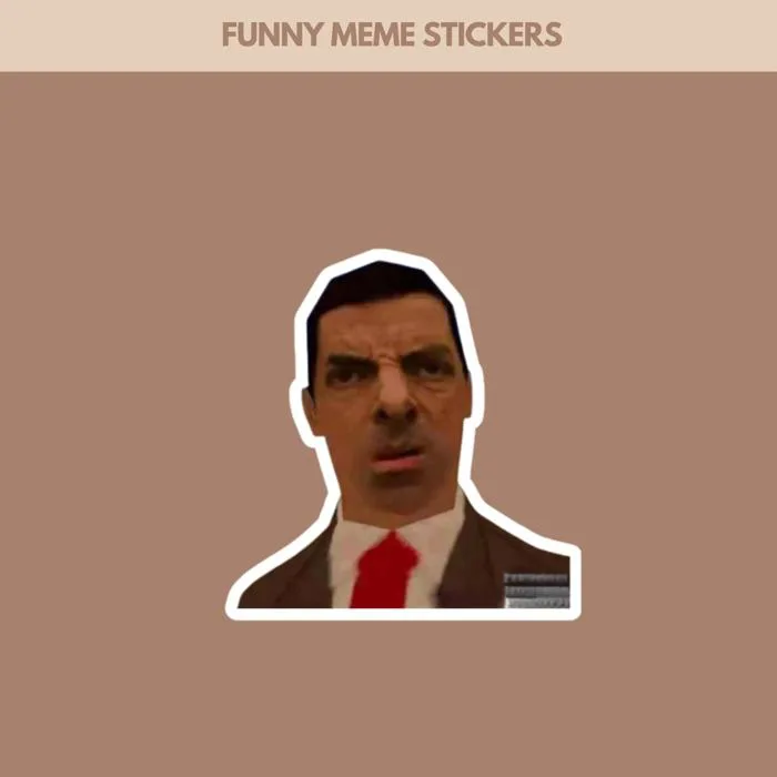 Funny Tiktok Meme Sticker - Mr Bean - Etsy