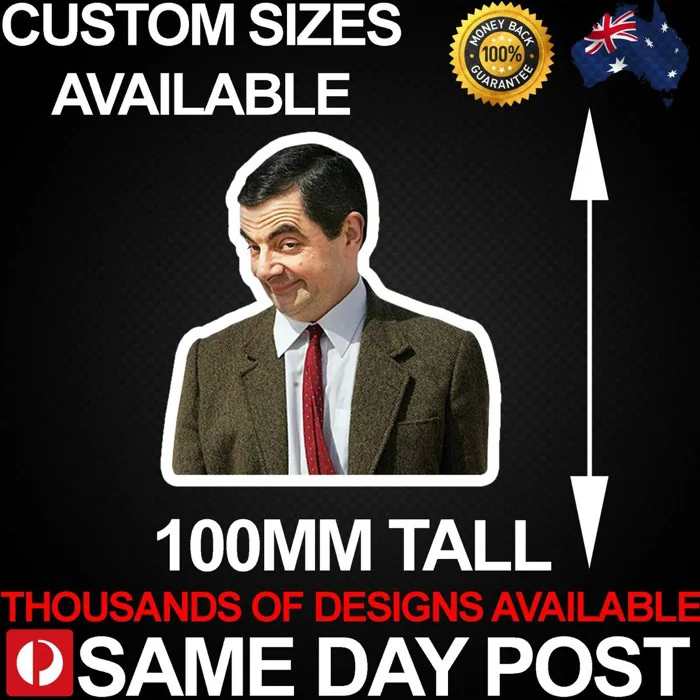 MR BEAN FUNNY FACE 100mm Tall Vinyl Car Sticker Decal Funny Meme Cheap |  eBay