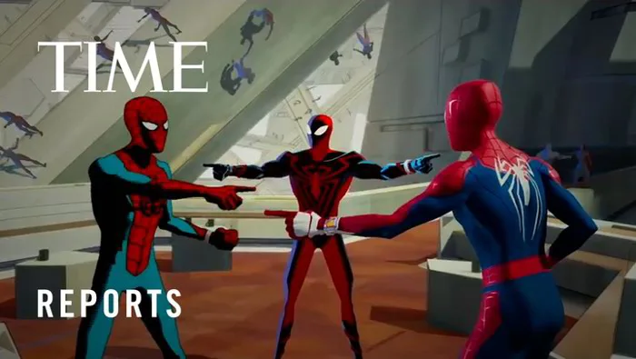 Spider-Man Meme in Across The Spider-Verse