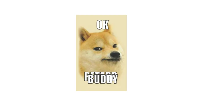 Ok Buddy Doge Notebbok - Doge Meme notebook - Shiba Inu dog notebook 6x9  inches - 120 pages (Cream) : Amazon.sg: Books