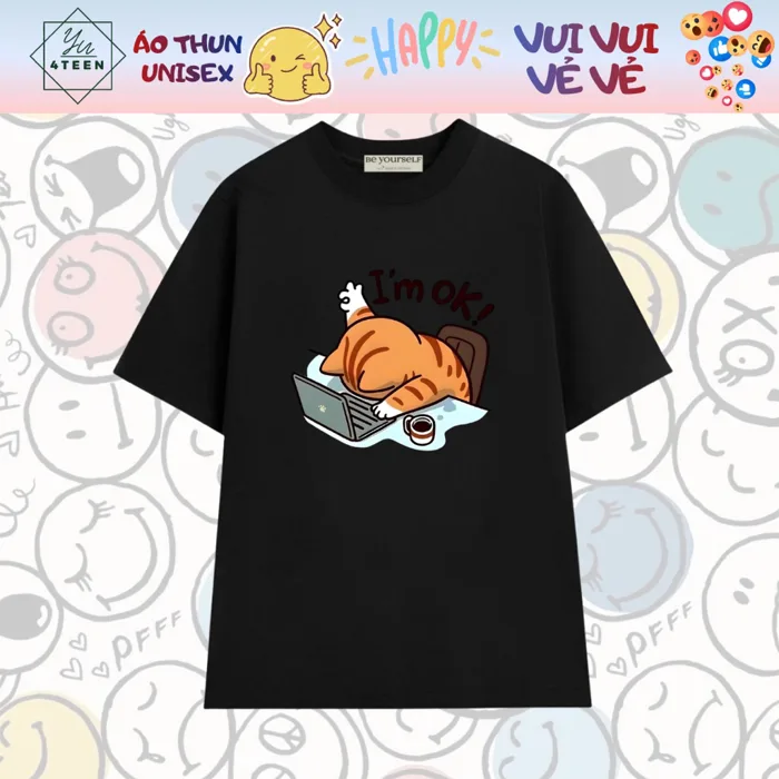 FUN HH MEME - Áo Thun UNISEX TEE IM OK MÈO CAT ĐUỐI VUI HÀI HƯỚC ĐỘC LẠ  TREND (Bigsize) | Shopee Việt Nam