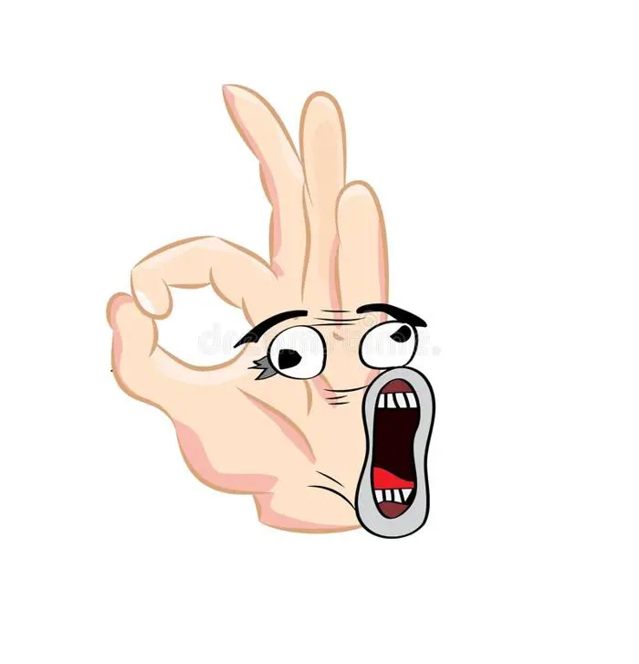 Crazy Internet Meme Illustration of OK Symbol Stock Illustration -  Illustration of funny, shouting: 198499655