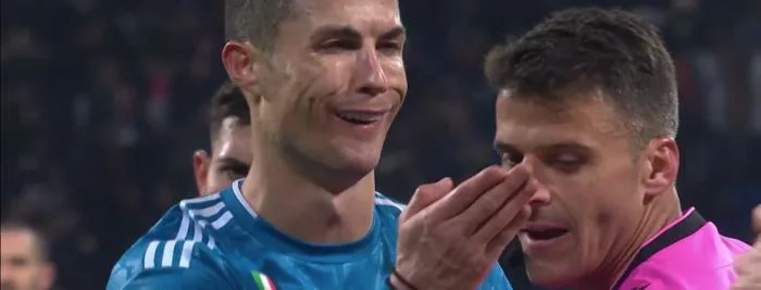 Ronaldo's Reaction To Flopping Lyon Defender Is Your New Favorite Meme |  The18