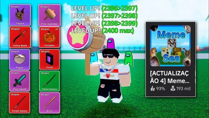 COMO PEGAR TODOS OS ITENS DO MEME SEA E LEVEL MAX MUITO RÁPIDO... COMO PEGAR TODOS OS ITENS DO MEME SEA E LEVEL MAX MUITO RÁPIDO...