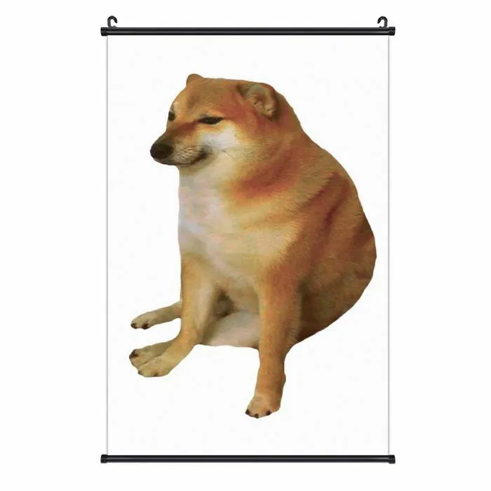 Agatsuma Cheems Doge Shiba Inu Meme Meme Wall Hanging Scroll Poster Artwork  Painting Wall Art Print for Home Decor Fans Gift Living Room Bedroom : Buy  Online at Best Price in KSA -