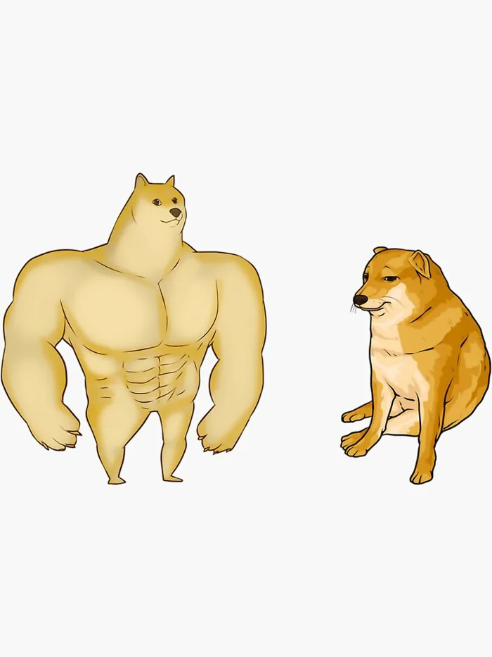 Cheems And Buff Shiba Inu Funny Dog Dank Meme