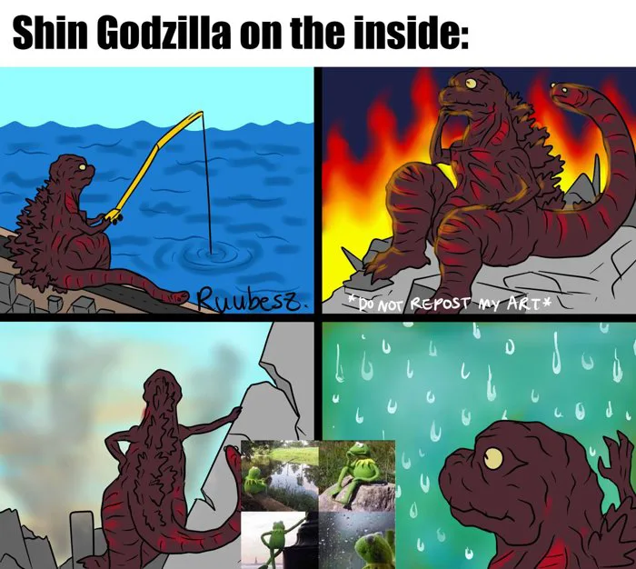 Shin Godzilla appreciation posts Made some Kermit the fr- I mean Shin  Godzilla memes (1/3) #