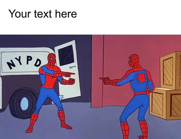 Spider Man Pointing At Himself Meme Maker — Kapwing