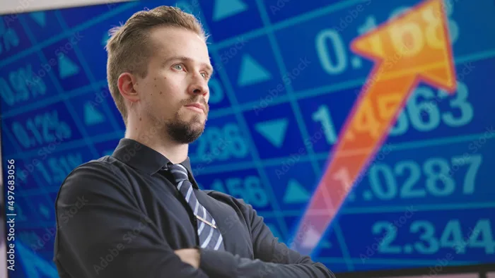 Poster Stonks man posing in front of growth graph meme – Wandbild |  Europosters