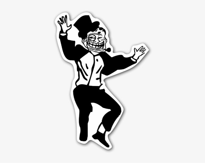Download The Dancing Meme Man Sticker - Troll Dad Meme Png PNG Image with  No Background - PNGkey.com