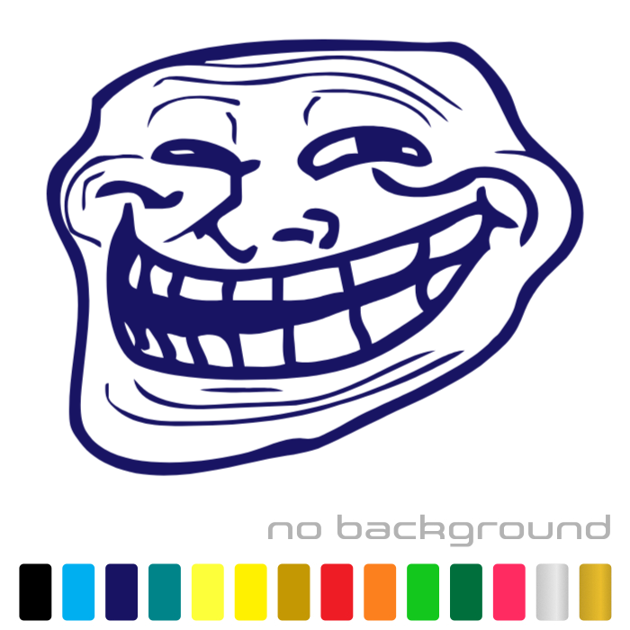 Troll Face Meme Sticker Vinyl Decal - Car Window Trollface Wall Boat Laptop  | eBay