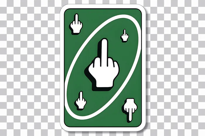 Uno Card Meme Sticker - Unique Cool Sticker PNG