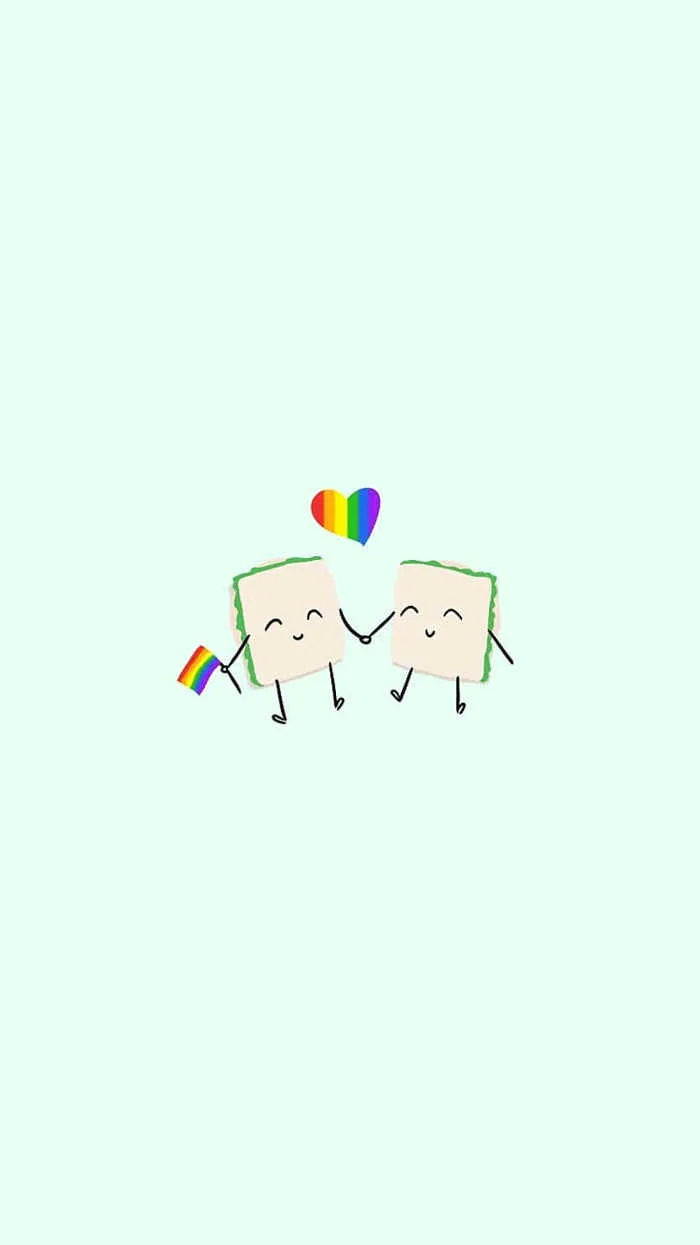 Download Cute LGBT Sandwiches Digital Artwork Wallpaper | Wallpapers.com