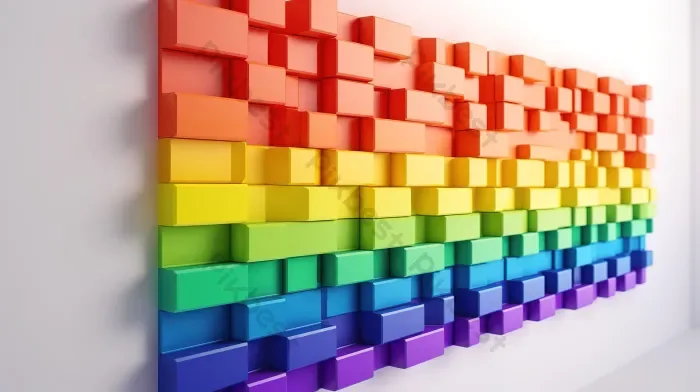 Tải miễn phí Các Thanh Bảng điều Khiển 3d Màu Cầu Vồng Lgbt được Hiển Thị  Trên Nền Tường Trắng để Có Một Thiết Kế Toàn Diện Nền | JPG chuyên nghiệp -