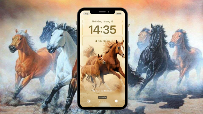 Hình nền mã đáo thành công cho iPhone, giúp công việc luôn thăng tiến