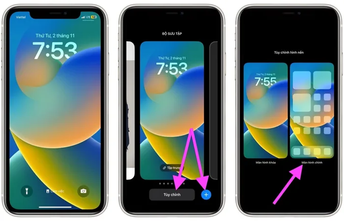 Cách đặt hình nền màn hình chính khác màn hình khóa trên iOS 16