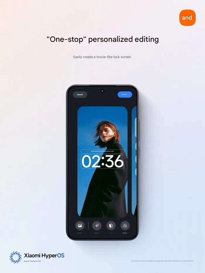 Màn hình khóa Xiaomi HyperOS 3 