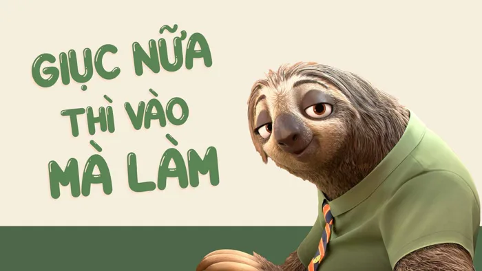 Hình nền con lười Flash Zootopia meme cho dân văn phòng