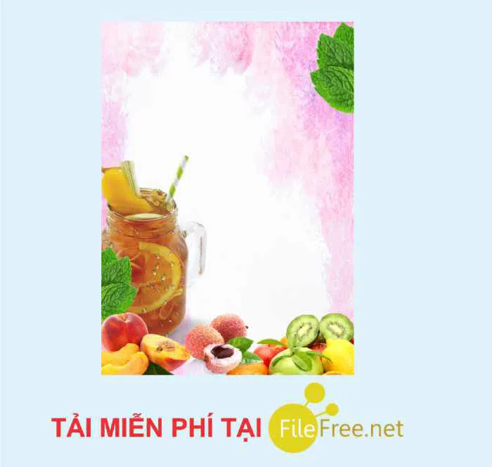 Background menu trà file corel tách nền tải miễn phí - Filefree.net