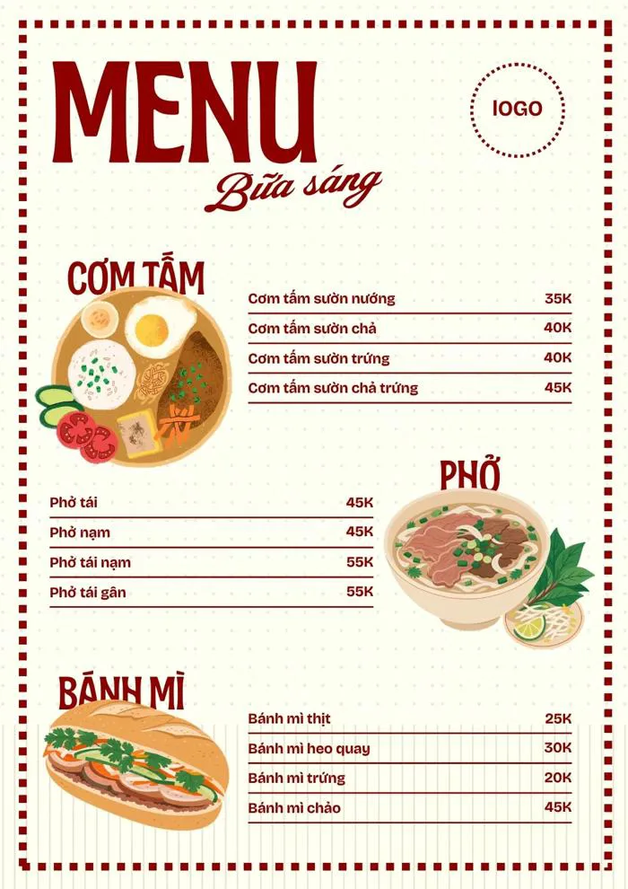 Mẫu menu đẹp, đơn giản cho quán ăn, cà phê, trà sữa | Canva