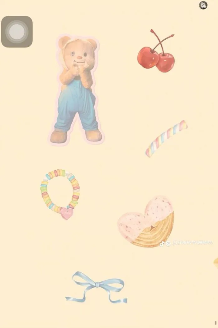 Messenger butterbear white ver 🧸🍭🍒🎀