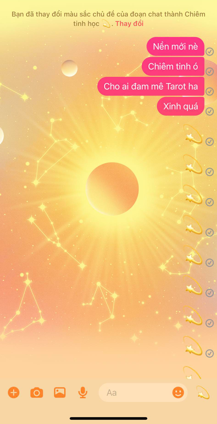 Messenger vừa update thêm theme mới siêu xinh, dành cho hội những người đam  mê Tarot!