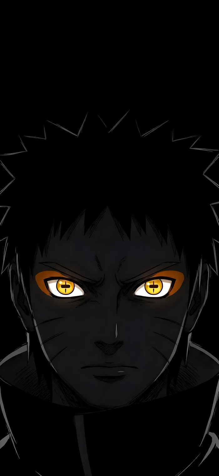 Hình Nền Naruto Chế Độ Tối Mắt Phát Sáng 4K | 2064x4473 | Wallpaper Alchemy