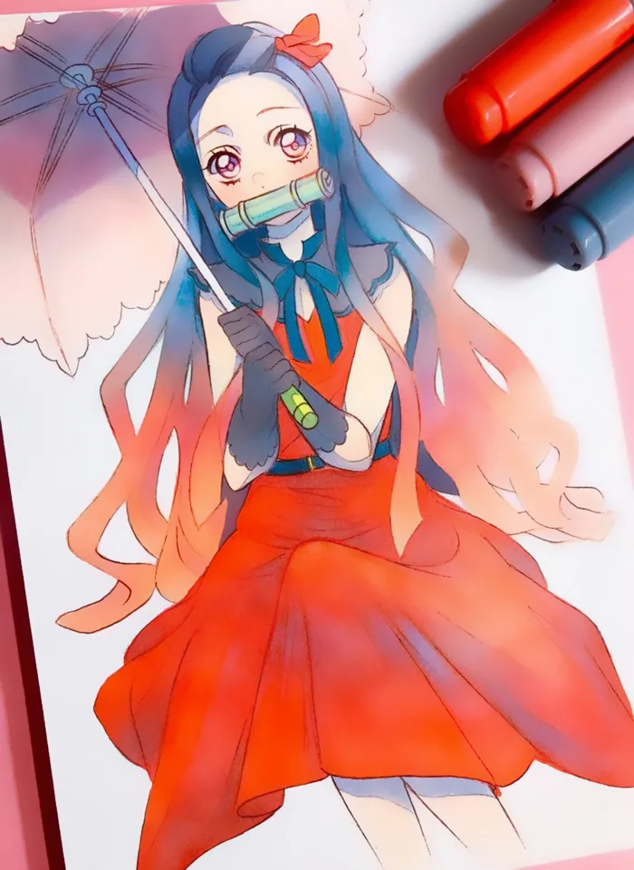 Hình nền Nezuko cute dễ thương, hình ảnh Nezuko đẹp