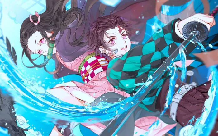 Tải ngay hình nền bộ tứ bá đạo Kimetsu No Yaiba: Tanjiro, Nezuko, Zenitsu,  Inosuke