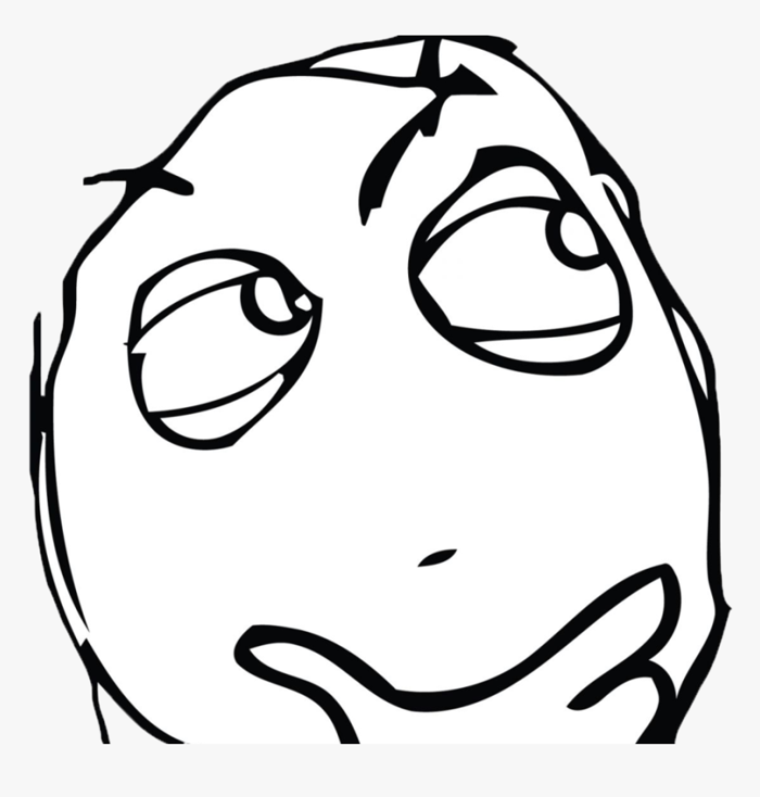 Meme Wondering , Png Download - Drawing Meme Face, Transparent Png ,  Transparent Png Image - PNGitem