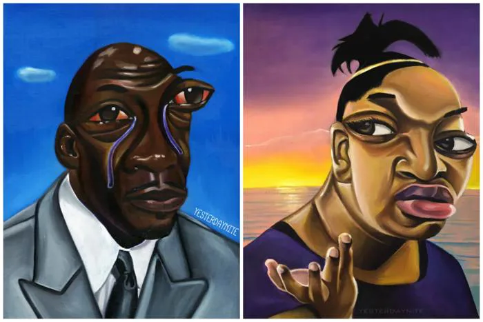 Painter Alim Smith Celebrates Classic Black Twitter Memes With  Afro-Surrealist Art
