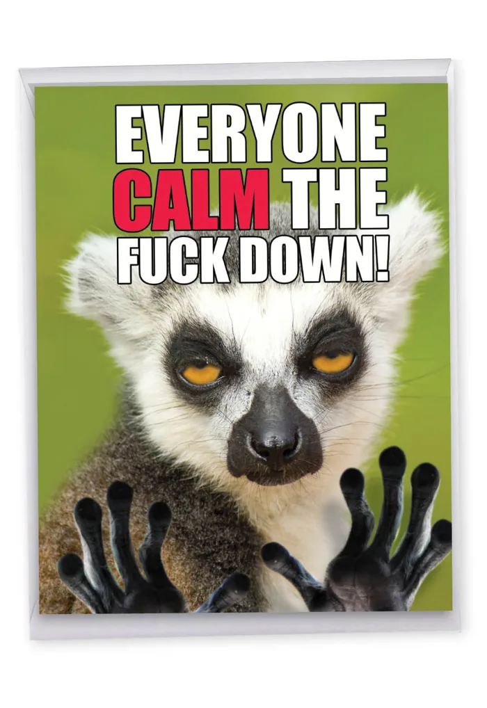 Calm Down: Funny Birthday Jumbo Greeting Card