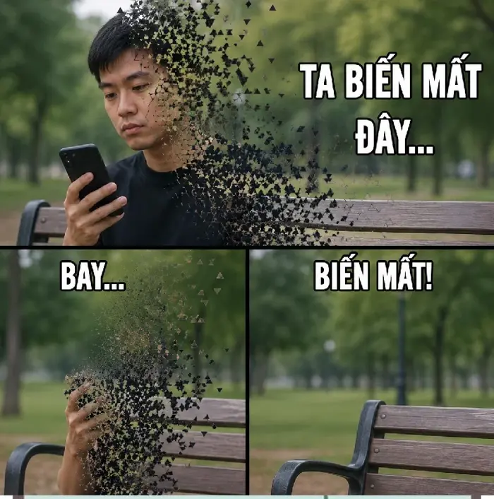179+ Meme Biến Mất Bay Màu tàng hình ảnh chế siêu hài