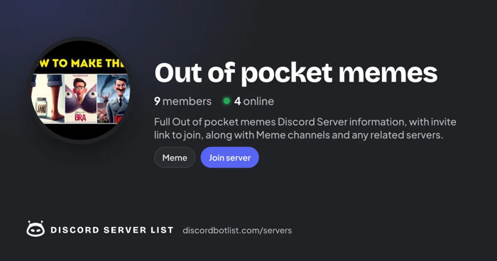 Join Out of pocket memes Discord Server | Invite Link