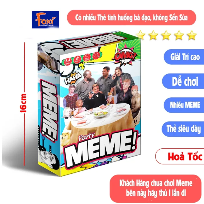 Board game-Bộ Bài Party Meme Squad Meme Foxi Mêm-trò chơi đội nhóm siêu vui  hài hước