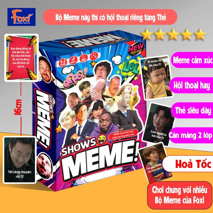 Board game-Bộ Bài Party Meme Squad Meme Foxi Mêm-trò chơi đội nhóm siêu vui  hài hước
