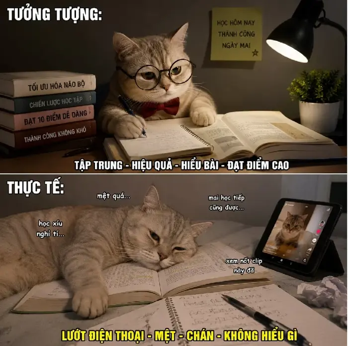 202+ Meme Học Bài chúc thi tốt ảnh chế học sinh siêu hài