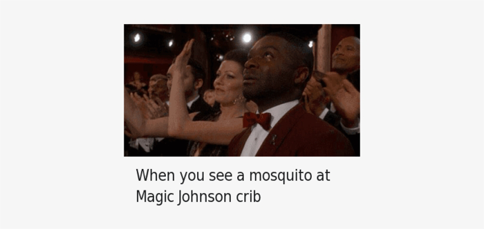 When You See A Mosquito At Magic - Magic Johnson Funny Meme Transparent PNG  - 400x322 - Free Download on NicePNG