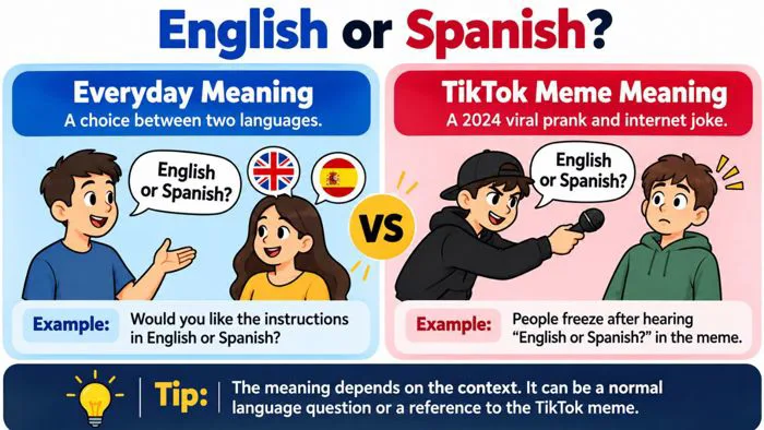 English or Spanish: Meaning, Meme, TikTok Trend, and More