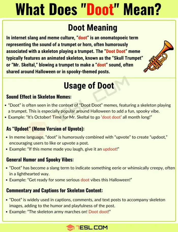 Doot Meaning: What Does “Doot” Mean in Internet Slang? • 7ESL